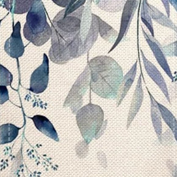 Eucalyptus Blue Leaves Vines Botanical Japanese Noren Curtains Asian Art New - Picture 2 of 11